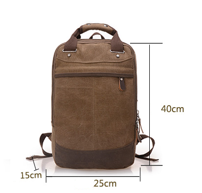 College wind backpack male Korean version of the trend canvas backpack student bag leisure travel bag