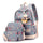 Artistic canvas female four-piece school bag