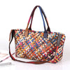 Hand-woven bag color bag