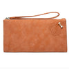 Women's frosted zipper long wallet