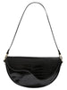 Niche Design Half-moon Textured Underarm Single Shoulder Saddle Bag