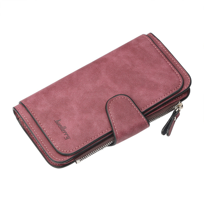 Long buckle ladies wallet clutch