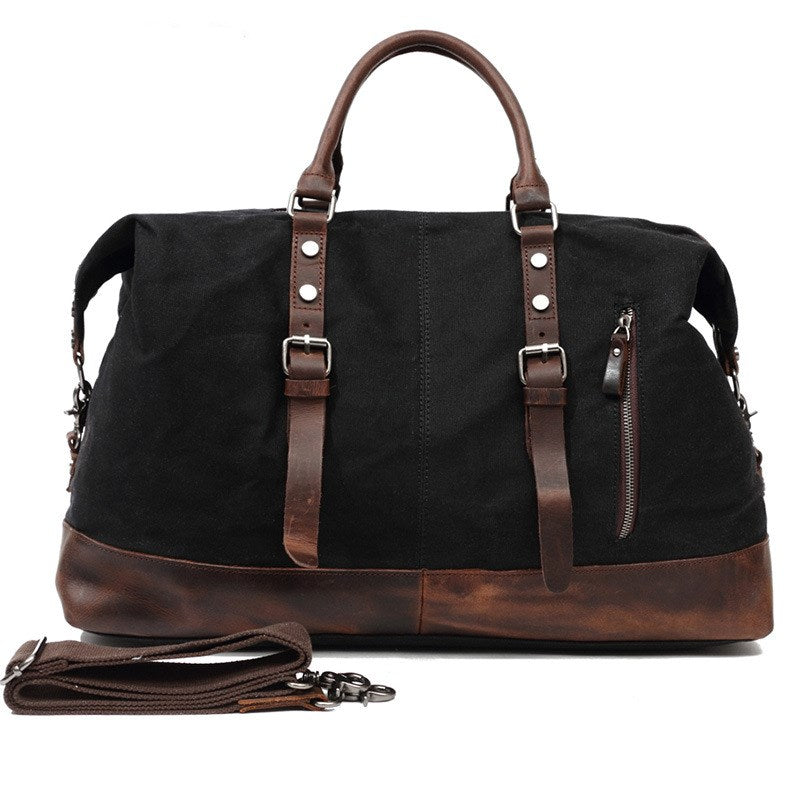 Oil wax crossbody luggage bag