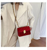 Velvet chain shoulder small fashion square bag