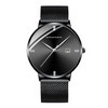 Men's waterproof business casual stainless steel mesh belt watch with diamond simple quartz watch