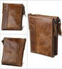 Men's wallet Short men's wallet Anti-theft brush leather wallet men