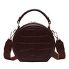 Stone Pattern Round Shoulder Crossbody Bag