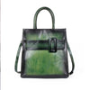 Fashionable Top Layer Cowhide Chinese Style Large-Capacity One-Shoulder Diagonal Handbag