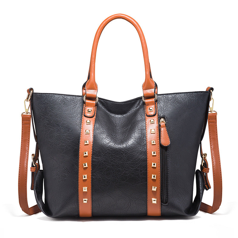 Large-capacity Leather Shoulder Bag For Ladies