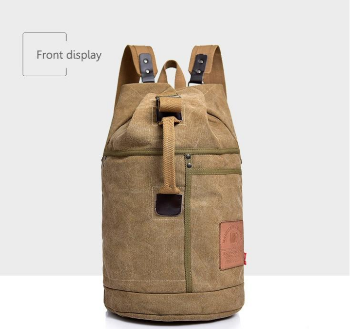 Large Capacity Canvas Letter Printing Rucksack