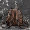 Vintage first layer cowhide backpack