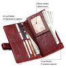 KAVIS Genuine Leather Women Wallet Female Long Clutch Lady Walet Portomonee Rfid Luxury Brand Money Bag Magic Zipper Coin Purse