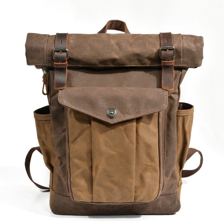 Oil wax canvas mountaineering bag