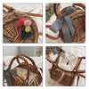Versatile Crossbody One Shoulder Rattan Basket Bag Tote