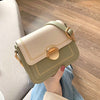 Simple temperament buckle straddle shoulder bag