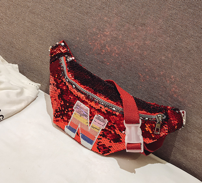 Fanny Pack Korean Children 2021 New Trend Sequins Mini Shoulder