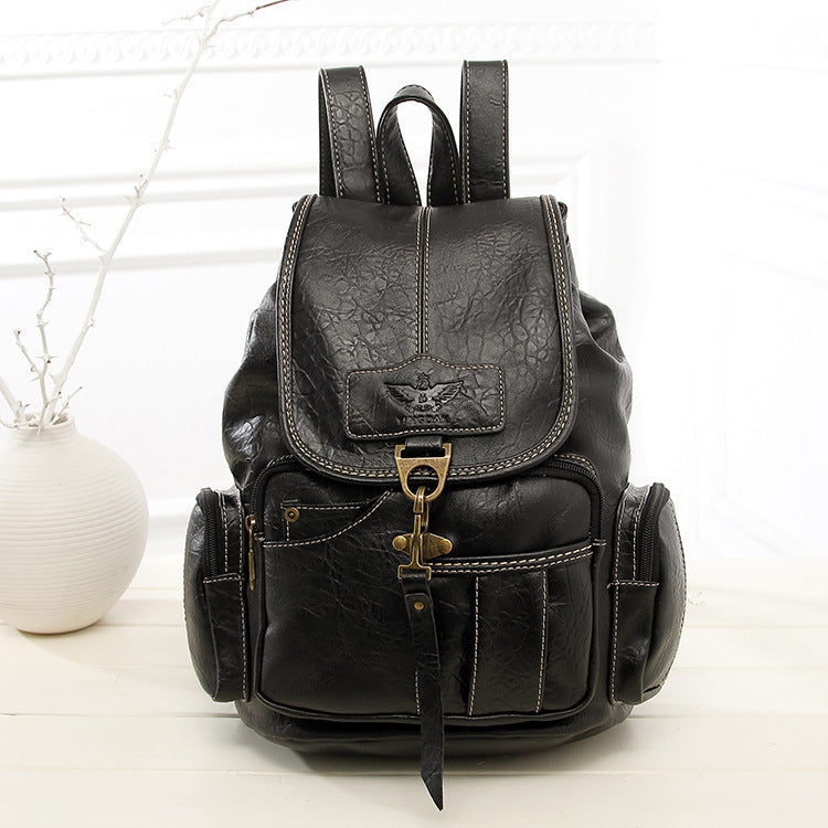 Retro shoulder bag female 2021 new female bag fashion trend hook women's backpack student bag