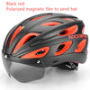 ROCKBROS Bicycle Helmet Men EPS Integrally-molded Breathable Cycling Helmet Men Women Goggles Lens Aero MTB Road Bike Helmet