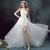 Sexy Detachable Skirt Mermaid Tulle Lace Appliques Short Wedding Dress 2021 New Wedding Dresses