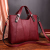 Soft leather large-capacity handbag