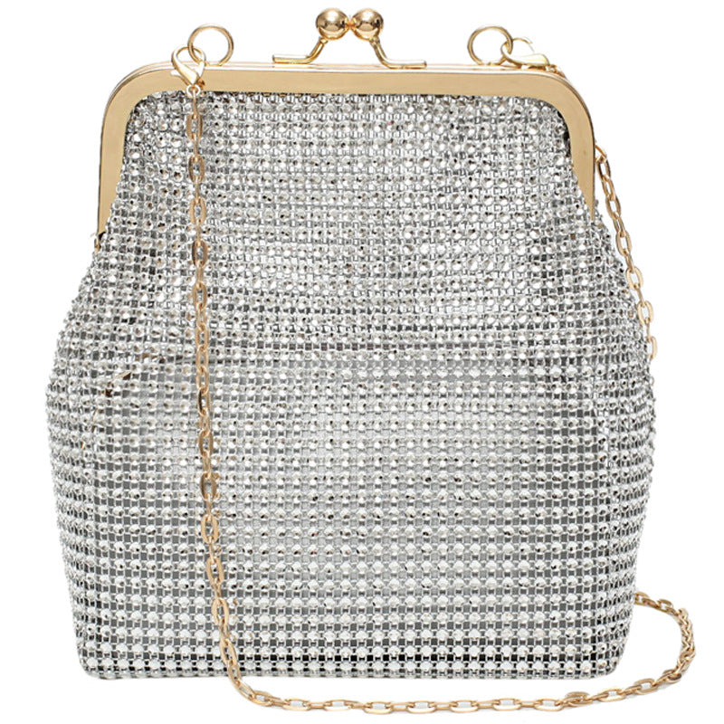 Hot Rhinestone Chain Shoulder Crossbody Clip Bag