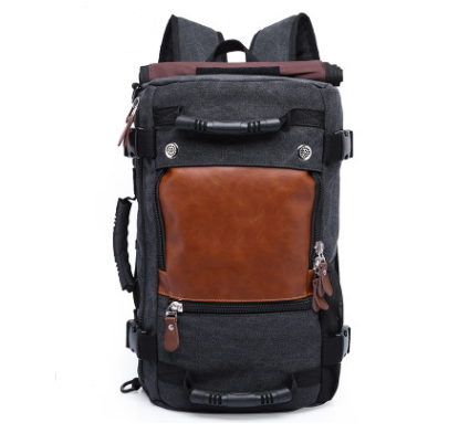 Retro Casual Korean Large Capacity Backpack Men's Backpack Multifunction Travel Casual Backpack