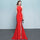 Bride toast clothing 2021 new fashion long red fishtail hanging neck wedding banquet evening dress