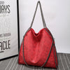 Foldable chain shoulder bag