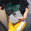 Geometric Pattern Crossbody Shoulder Box Bag