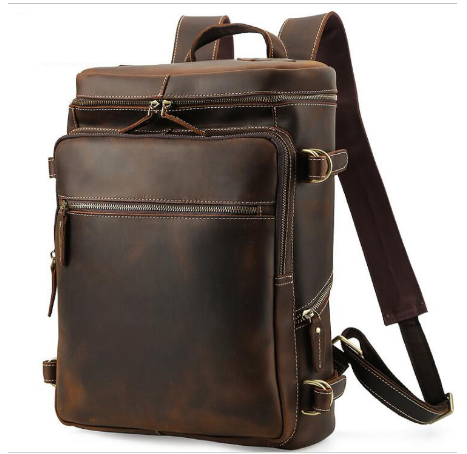 Leather backpack