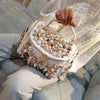 Women's Beaded Rivet Rhinestone Shoulder Bag