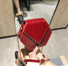 Wild oblique cross chain small square bag