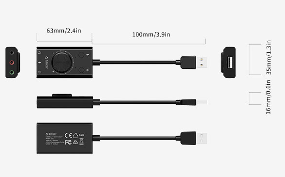 USB multi-function free drive sound card