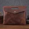 Genuine Leather Men's Briefcase Vintage Business