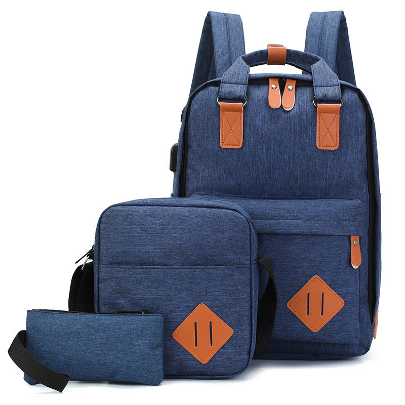 Leisure three piece computer bag women's backpack