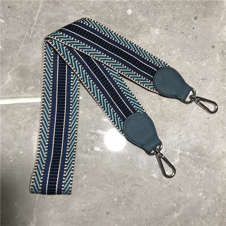 Bag woven wide shoulder strap