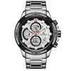 Men's Large Dial Waterproof Luminous Quartz Watch