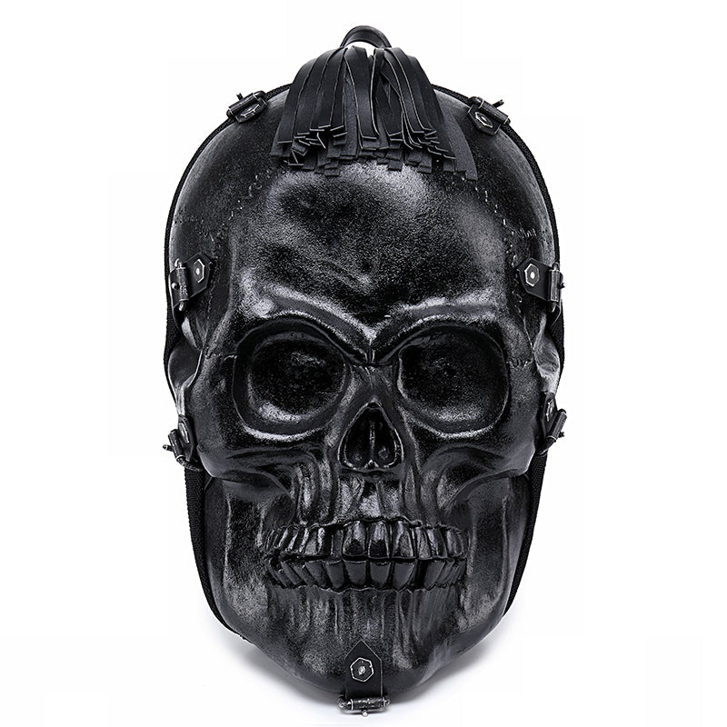 Personality new three-dimensional bone skull PU backpack Fashion multi-function outdoor backpack wholesale