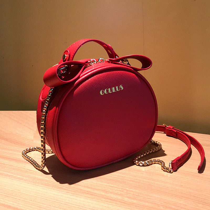 Fashion one-shoulder small round bag