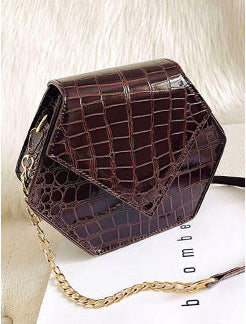 Wild oblique cross chain small square bag