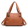 Leather three mouth women's bag single shoulder messenger handbag