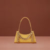 Chain leather shoulder bag