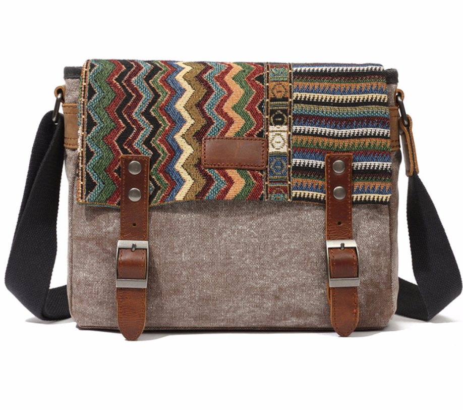 National wind diagonal men's bag