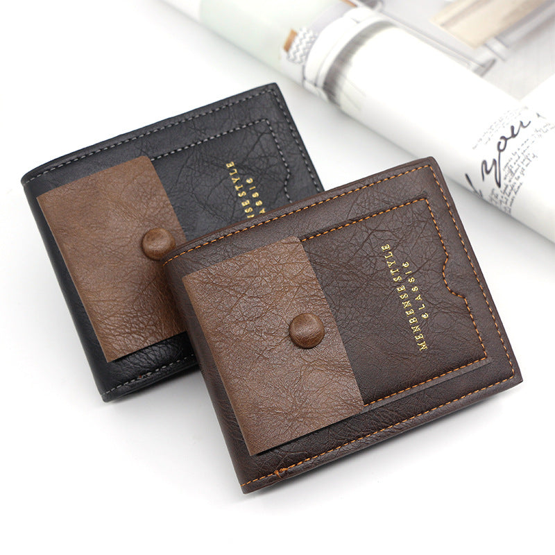 Men's Short Retro Large Capacity Fashion Casual Multi-card Wallet