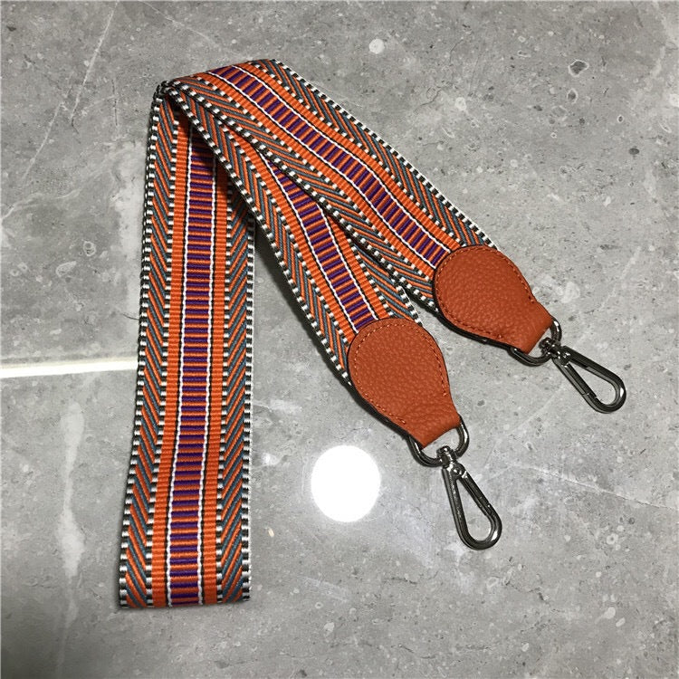 Bag woven wide shoulder strap