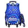 Waterproof Children's Three-Wheeled Trolley School Bag