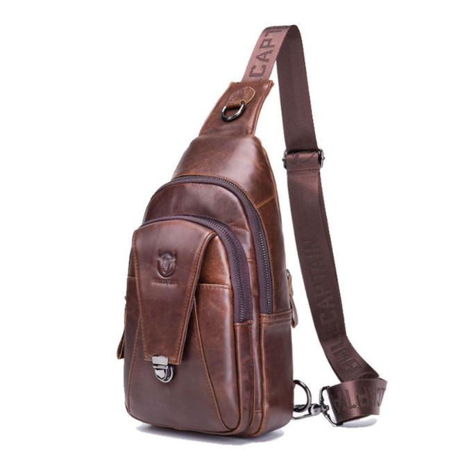 Men Genuine Leather Crossbody Bag