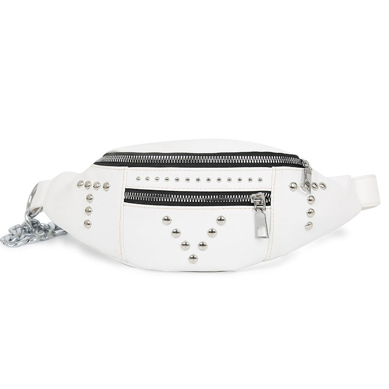 Women's fashion rivet messenger bag