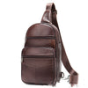 Leather Chest Bag Men's  Fashion Shoulder Head Layer