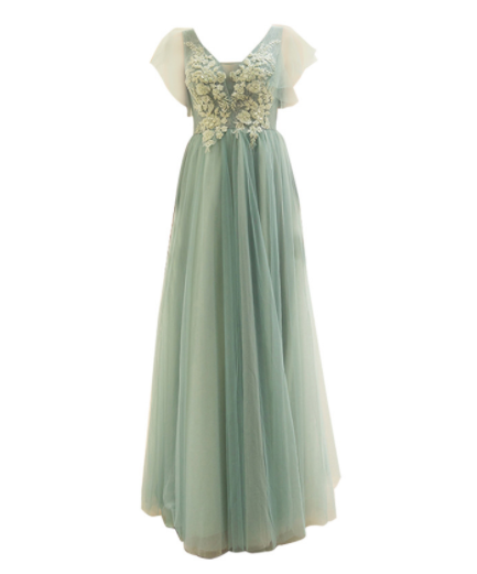 New Light Green Bridal Wedding Toast Dress